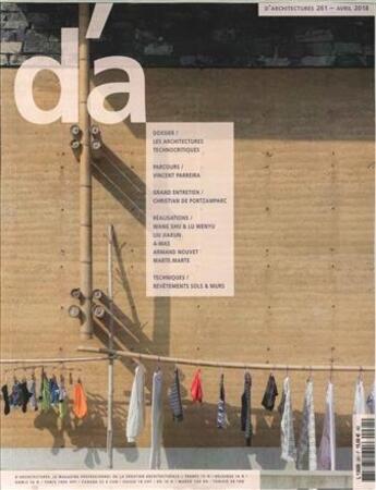 Couverture du livre « D'architectures n 261 les architectes technocritiques - avril 2018 » de  aux éditions D'architecture