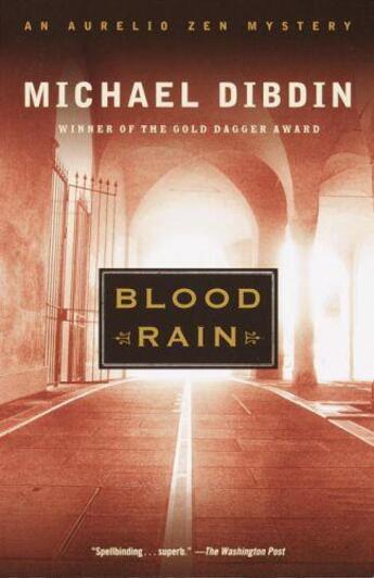 Couverture du livre « BLOOD RAIN - AN AURELIO ZEN MYSTERY » de Dibdin Michael aux éditions Faber Et Faber