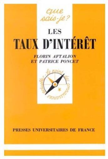 Couverture du livre « Les taux d'intérêt » de Aftalion/Poncet F./P aux éditions Que Sais-je ?