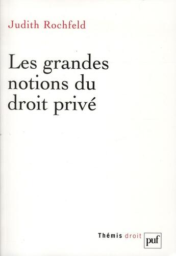 Couverture du livre « Les grandes notions du droit privé » de Judith Rochfeld aux éditions Puf