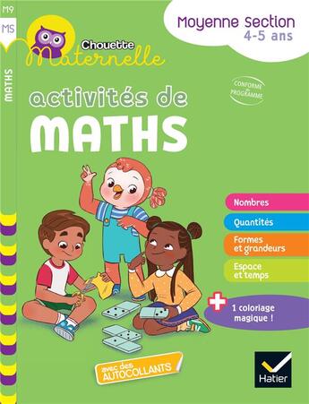 Couverture du livre « Chouette maternelle activites de maths moyenne section » de Doutremepuich aux éditions Hatier