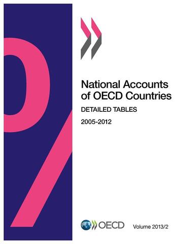 Couverture du livre « National accounts of OECD countries, volume 2013, issue 2 ; detailed tables » de  aux éditions Ocde