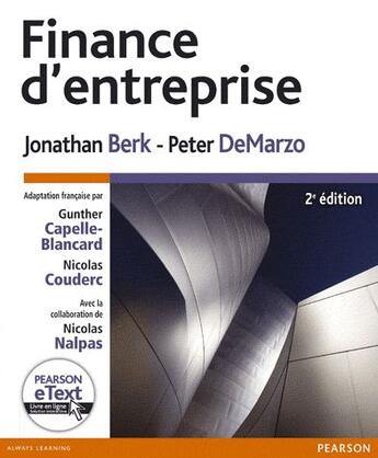 Couverture du livre « Finance d'entreprise 2ed + etext » de Berck/Demarzo aux éditions Pearson