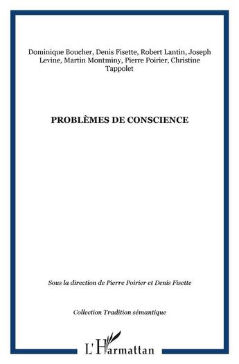 Couverture du livre « Problemes de conscience » de Tappolet/Lantin aux éditions L'harmattan