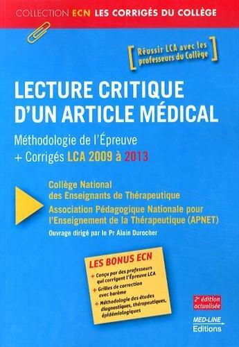 Couverture du livre « Medline lca 2009-2013 » de A.Durocher aux éditions Vernazobres Grego