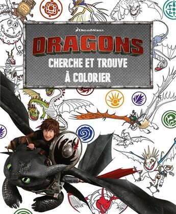 Couverture du livre « Dragons - cherche et trouve a colorier » de  aux éditions Hachette Jeunesse