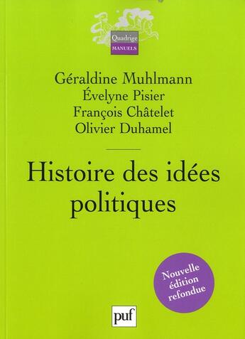 Couverture du livre « Histoire des idées politiques (2e édition). » de  aux éditions Puf