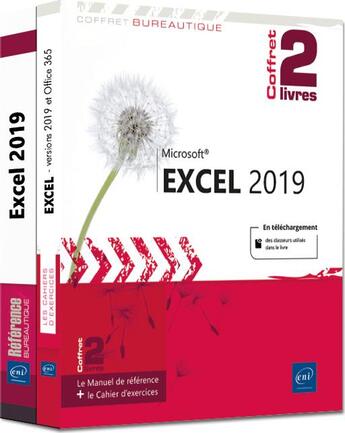 Couverture du livre « Excel 2019 ; coffret de 2 livres : le manuel de référence + le cahier d'exercices » de  aux éditions Eni