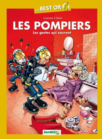 Couverture du livre « Les pompiers » de Stedo+Cazenove aux éditions Bamboo