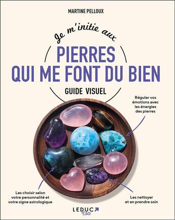 Couverture du livre « Je m'initie aux pierres qui me font du bien » de Martine Pelloux aux éditions Leduc