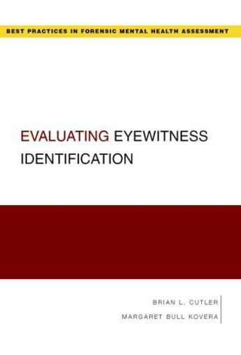 Couverture du livre « Evaluating Eyewitness Identification » de Bull Kovera Margaret aux éditions Oxford University Press Usa