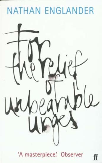 Couverture du livre « For the relief of unbereable » de Nathan Englander aux éditions Faber Et Faber