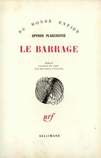 Couverture du livre « Barrage » de Plascoviti aux éditions Gallimard