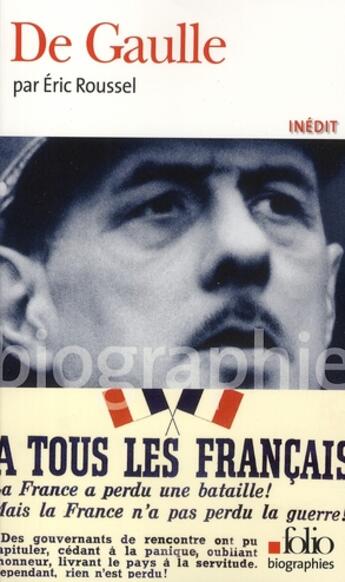 Couverture du livre « De Gaulle » de Eric Roussel aux éditions Gallimard