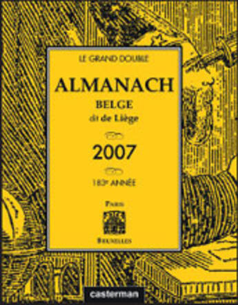 Couverture du livre « Almanach belge dit de liège (édition 2007) » de  aux éditions Casterman