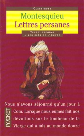 Couverture du livre « Les Lettres Persanes » de Montesquieu aux éditions Pocket