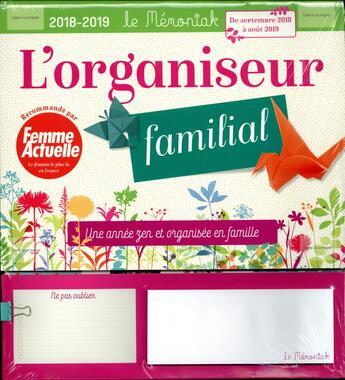 Couverture du livre « Organiseur memoniak une annee zen et organisee en famille avec femme actuelle 2018-2019 » de  aux éditions Editions 365