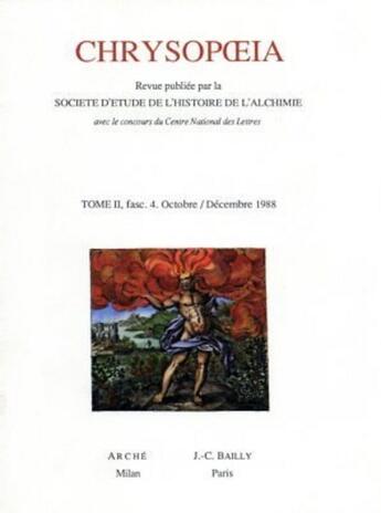 Couverture du livre « Chrysopoeia (tome 2 fasicule 4 octobre/decembre 1988) » de  aux éditions Gutemberg