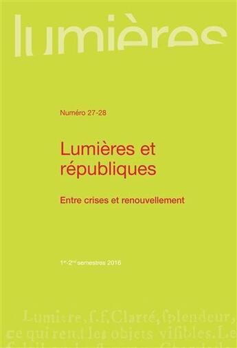 Couverture du livre « REVUE LUMIERES » de Miqueu Christophe/Mo aux éditions Pu De Bordeaux