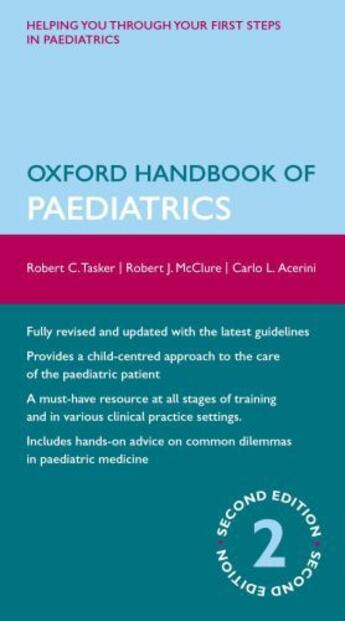 Couverture du livre « Oxford Handbook of Paediatrics » de Robert C Tasker aux éditions Oup Oxford