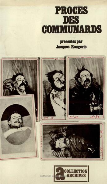 Couverture du livre « Proces des communards » de Jacques Rougerie aux éditions Gallimard