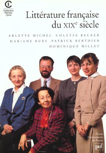 Couverture du livre « Litterature francaise du xixe siecle » de Berthier/Bury/Michel aux éditions Puf