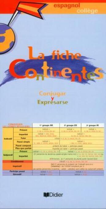 Couverture du livre « Continentes college lv2 -fiches memento de revisions » de Beillas Cerda G. aux éditions Didier