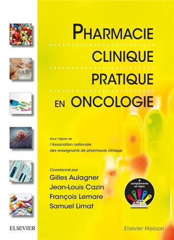 Couverture du livre « Pharmacie clinique pratique en oncologie » de  aux éditions Elsevier-masson