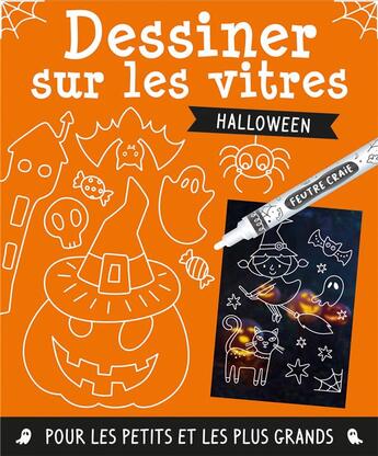 Couverture du livre « Dessiner sur les vitres ; Halloween » de  aux éditions 1 2 3 Soleil