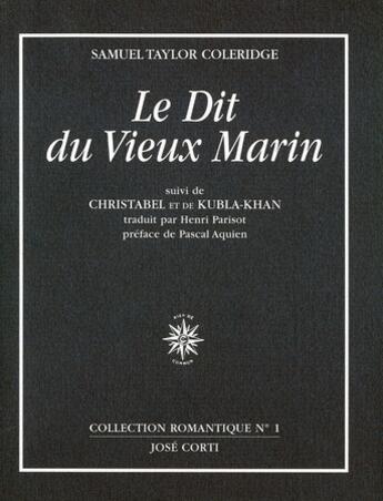 Couverture du livre « Dit du vieux marin » de Samuel Taylor Coleridge aux éditions Corti