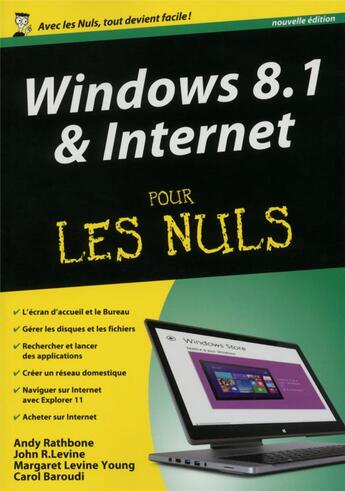 Couverture du livre « Windows 8.1 et internet pour les nuls (2e édition) » de Andy Rathbone aux éditions First Interactive
