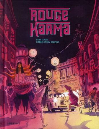 Couverture du livre « Rouge karma » de Pierre-Henry Gomont et Eddy Simon aux éditions Sarbacane