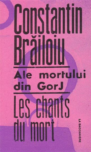 Couverture du livre « Les chants du mort » de  aux éditions La Baconniere