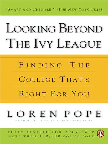 Couverture du livre « Looking Beyond the Ivy League » de Pope Loren aux éditions Penguin Group Us