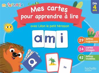 Couverture du livre « Mes cartes pour apprendre a lire avec leon le herisson » de  aux éditions Hachette Education