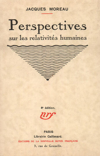 Couverture du livre « Perspect Sur Les Relati » de Moreau J aux éditions Gallimard