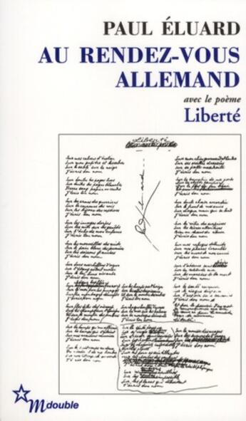 Couverture du livre « Au rendez-vous allemand » de Paul Eluard aux éditions Minuit