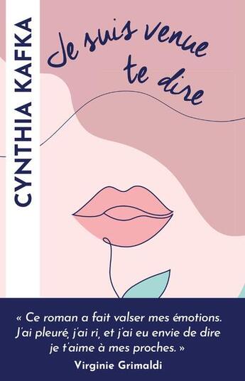 Couverture du livre « Je suis venue te dire » de Kafka Cynthia aux éditions Archipel