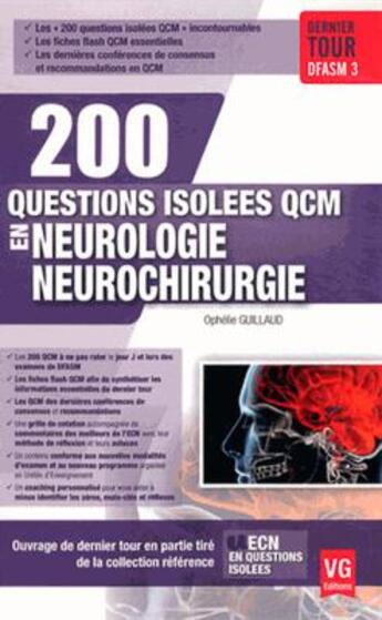 Couverture du livre « 200 questions isolees qcm neurologie » de Guillaud O. aux éditions Vernazobres Grego