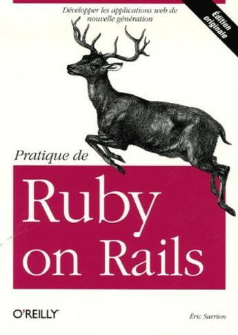 Couverture du livre « Pratique de ruby on rails » de Eric Sarrion aux éditions Ellipses