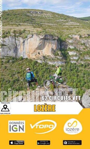 Couverture du livre « Lozere 62 circuits vtt » de J.M. Brancart aux éditions Vtopo