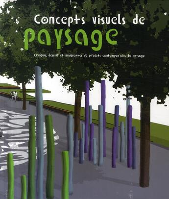 Couverture du livre « Concepts visuels de paysage ; croquis, dessins et maquettes de projets contemporains de paysage » de Catherine Collin et Francesca Comotti aux éditions Loft