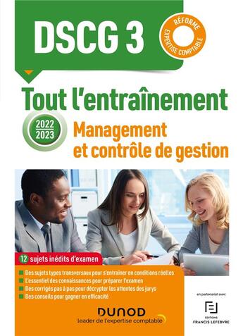 Couverture du livre « DSCG 3 : management et contrôle de gestion ; tout l'entraînement (édition 2021/2022) » de Aurelien Ragaigne et Caroline Tahar et Gautier Gond et Lydie Michaux-Omont aux éditions Dunod