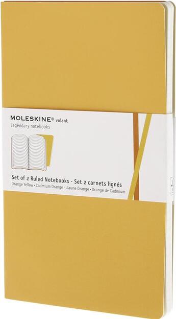 Couverture du livre « Carnet volant ligne ; grand format jaune orangé » de Moleskine aux éditions Moleskine Papet