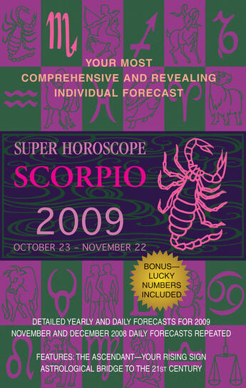 Couverture du livre « Scorpio (Super Horoscopes 2009) » de Beim Margarete aux éditions Penguin Group Us