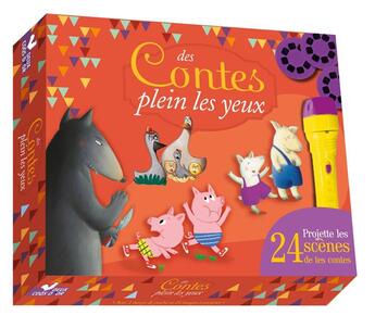 Couverture du livre « Des contes plein les yeux t.3 ; coffret lampe magique et flash code » de Marion Piffaretti aux éditions Deux Coqs D'or