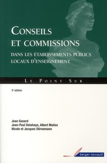 Couverture du livre « Conseils et commission dans les EPLE (3e édition) » de  aux éditions Berger-levrault