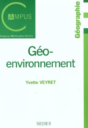 Couverture du livre « Geo-Environnement » de Yvette Veyret aux éditions Cdu Sedes