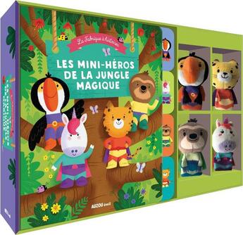 Couverture du livre « La fabrique à histoires : les mini-héros de la jungle magique » de Benedicte Riviere et Dan Taylor aux éditions Philippe Auzou