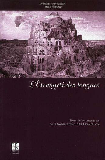 Couverture du livre « Etrangete des langues » de  aux éditions Pu De Saint Etienne